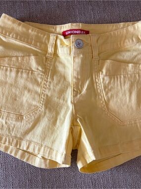 UNIONBAY Yellow Denim Jean Shorts